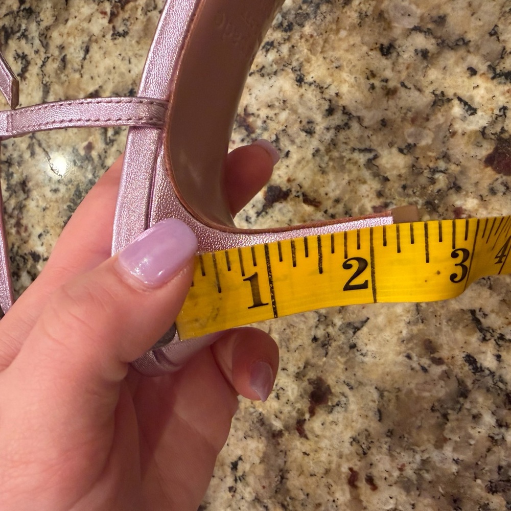 Kate Spade Makenna Crystal Sandals  New  Size 10M Metallic Pink Purple Leather - Picture 3 of 6